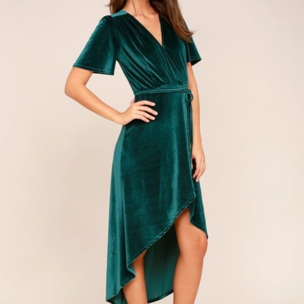 Lulus Velvet Midi Dress
